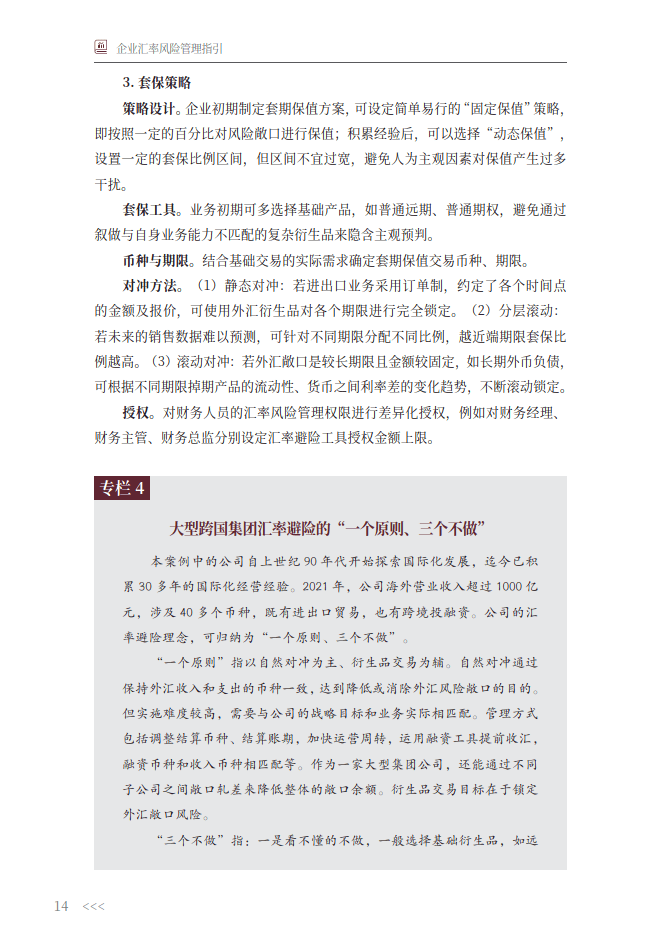 企业汇率风险管理指引（2024年版）-国家外汇管理局