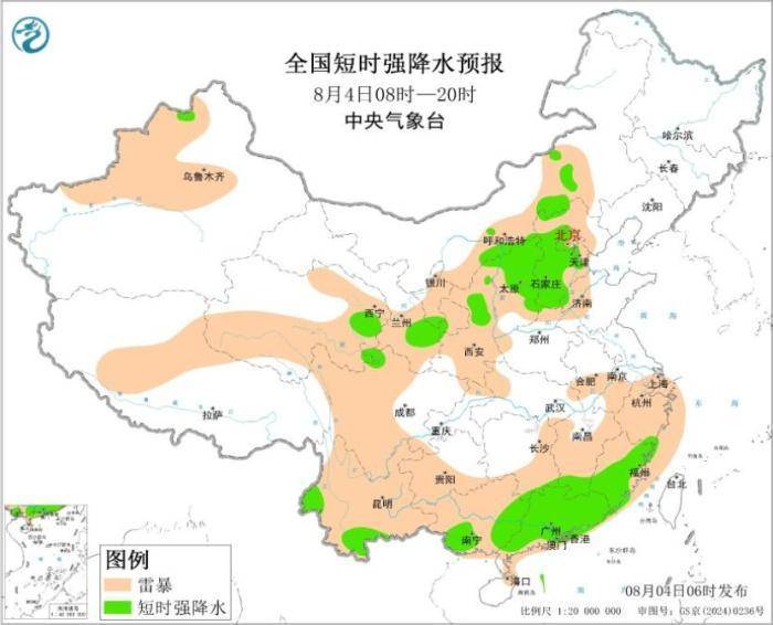 华北华南部分地区有大暴雨 川渝陕鄂等地高温笼罩